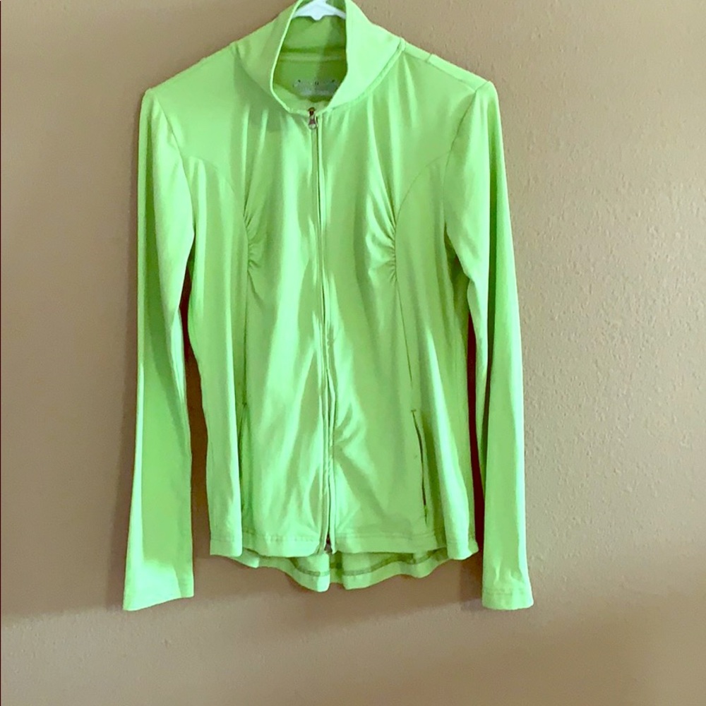 Royal Robbins Size small Lime green knit jacket.